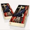 American Flag and Cross Cornhole Board Vinyl Wrap Laminated Sticker Set Decal view 1