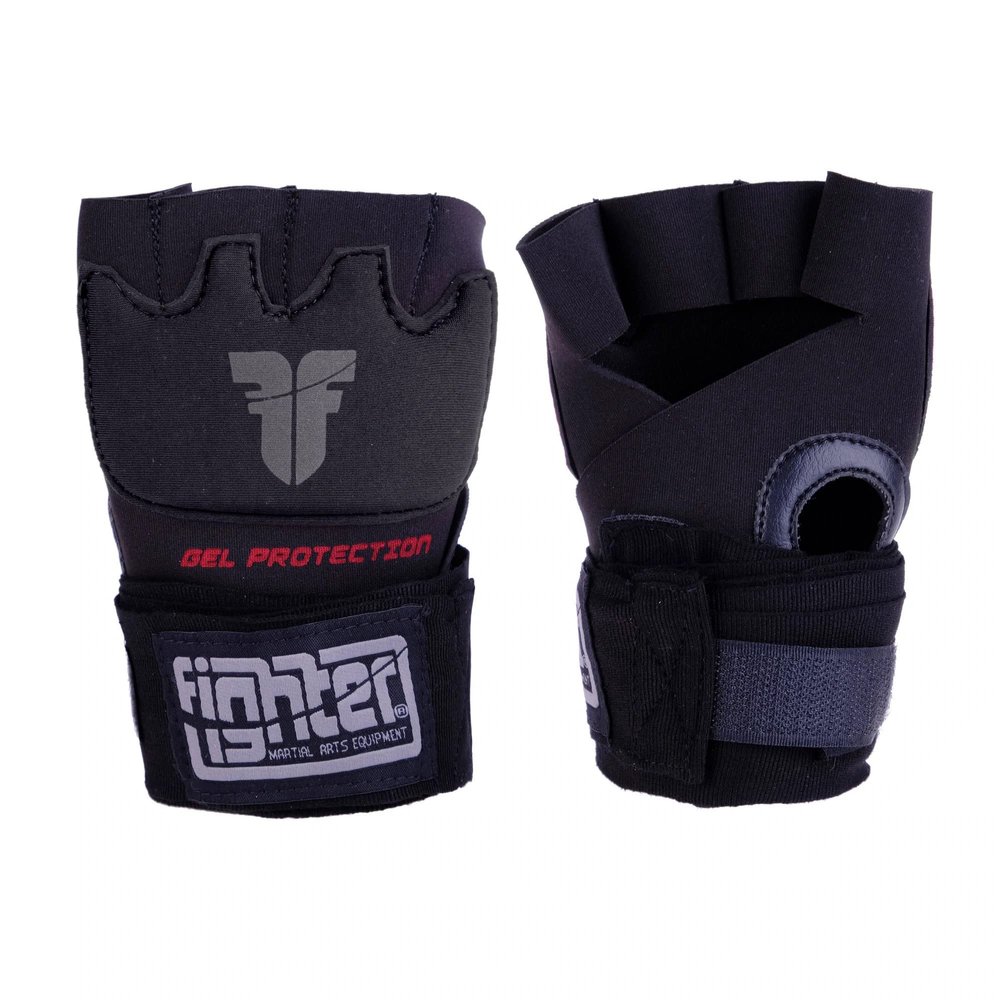 Fighter Strap - Gel Hand-Wraps - Black, FGW-001BB (M/L)