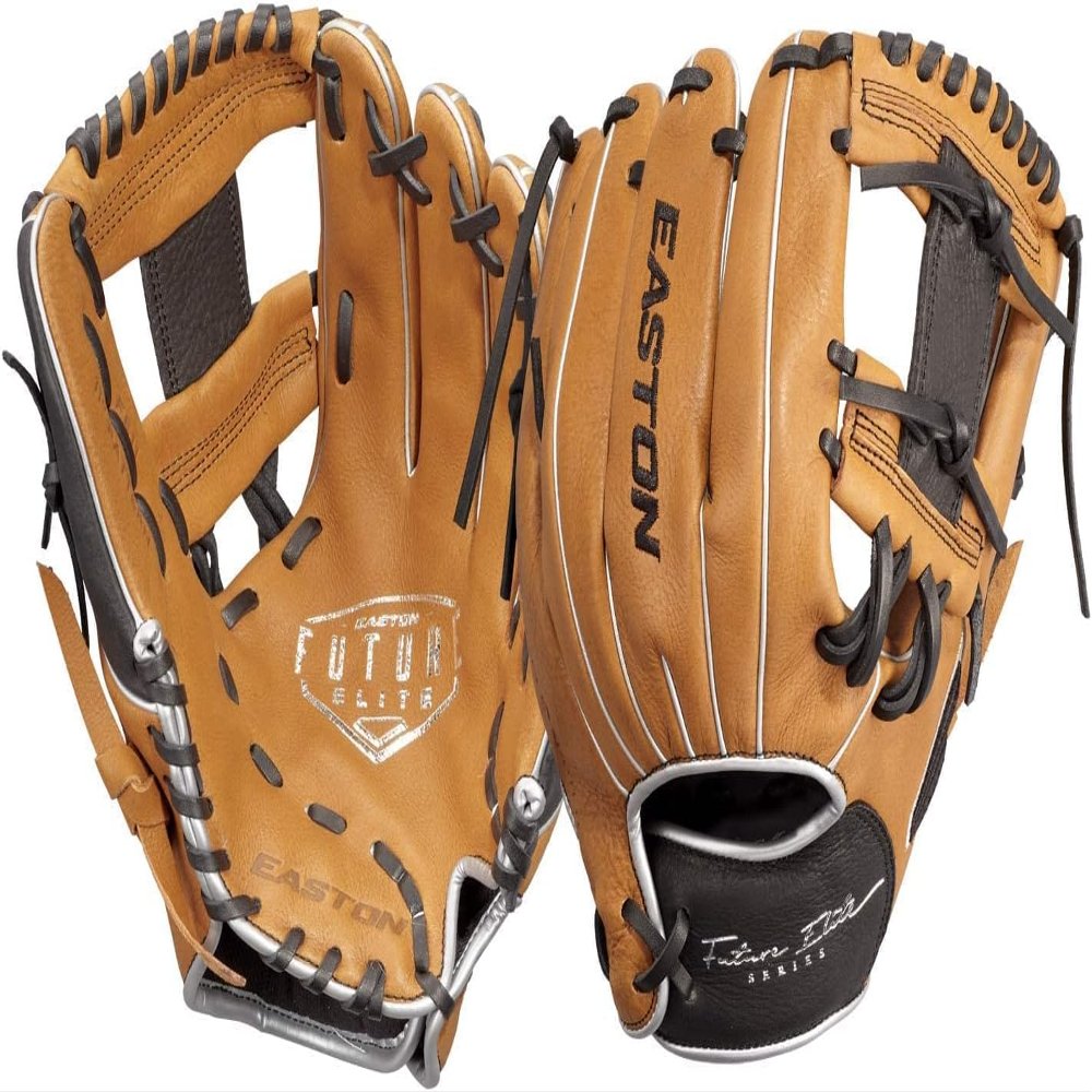Easton | FUTURE ELITE Baseball Glove | 11" | I-Web | Right Hand Throw | Tan/Black