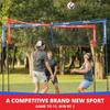 CROSSNET Quick Assemble 4 Square Volleyball Game Set for Adults and Kids with Volleyball Net, Backpack and Ball for Outdoor Games view 3