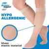 (3 Pairs - Closed Toe) Made in USA - Compression Socks for Women 15-20mmHg - Sheer Compression Knee High Stockings for Post Surgery, Pregnancy, Arthritis, Edema - Natural, Large - A101NA3-3 view 3