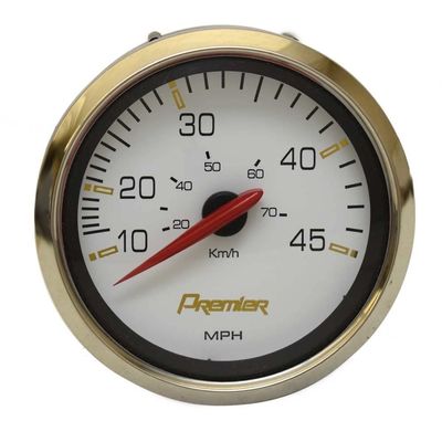 Faria Boat Speedometer Gauge SE4012A | Premier 3 1/4 Inch Kronos Silver