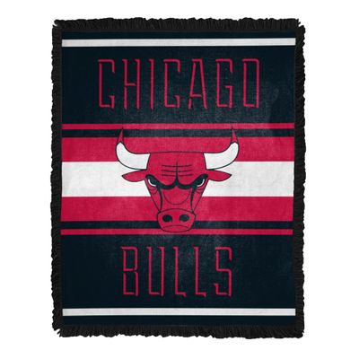 NORTHWEST NBA Chicago Bulls Nose Tackle Woven Jacquard Throw 46" W x 60" L Blanket