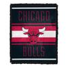 NORTHWEST NBA Chicago Bulls Nose Tackle Woven Jacquard Throw 46" W x 60" L Blanket view 1