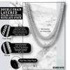 Steeltime Stainless Steel Franco Chain Link + Singapore and Cuban + Rope Double Chain Layered Necklace Stack (Singapore + Franco Chain, 18K Gold Plated) view 3