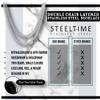 Steeltime Stainless Steel Franco Chain Link + Singapore and Cuban + Rope Double Chain Layered Necklace Stack (Singapore + Franco Chain, 18K Gold Plated) view 4