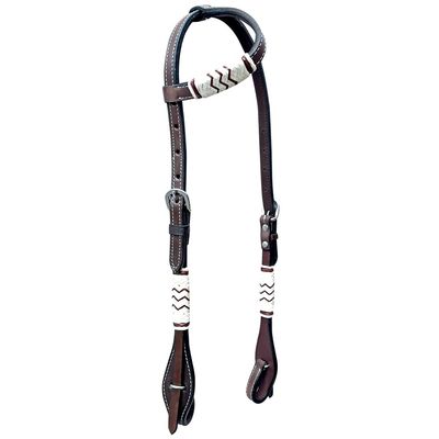 BAR H EQUINE American Leather Horse Saddle Tack One Ear Headstall | Browband