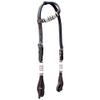 BAR H EQUINE American Leather Horse Saddle Tack One Ear Headstall | Browband view 1