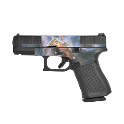 MightySkins Glossy Glitter Skin Compatible with Glock 44 Compact 22LR 4.03 Barrel - Eagle Nebula | Protective, Durable High-Gloss Glitter Finish | Easy to Apply and Change Styles | Made in The USA