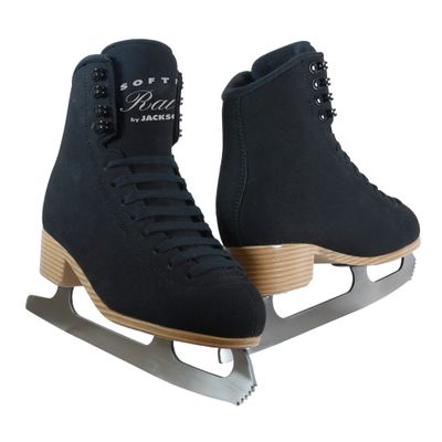 Jackson Softec Rave Black Womens/Girls Ice Figure Skates - Womens Size 5.0