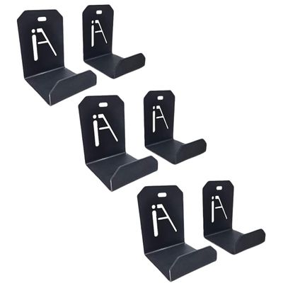 IRON AMERICAN Adjustable Weight Bench Hanger - Heavy-Duty Gym Storage Wall Mounted Brackets - Hang Benches, Rowing Machines, Hex Bars, Barbells - 100lb Capacity - Hardware Included - Made in USA - 3pk