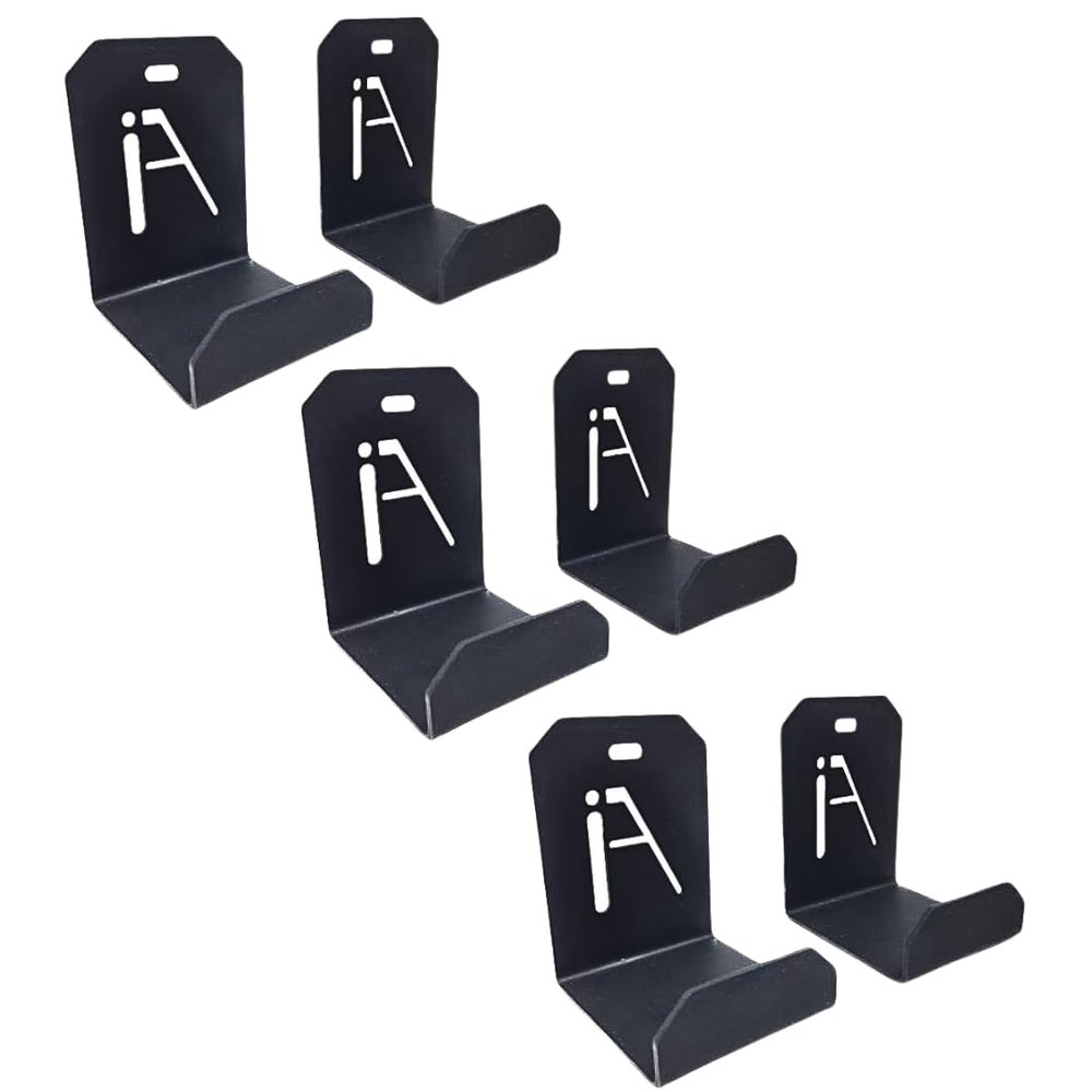 IRON AMERICAN Adjustable Weight Bench Hanger - Heavy-Duty Gym Storage Wall Mounted Brackets - Hang Benches, Rowing Machines, Hex Bars, Barbells - 100lb Capacity - Hardware Included - Made in USA - 3pk