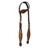 BAR H EQUINE American Leather Horse Saddle Tack One Ear Headstall | Browband