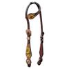 BAR H EQUINE Holly Sunflower Leather One Ear Headstall | Western Headstalls for Horses American