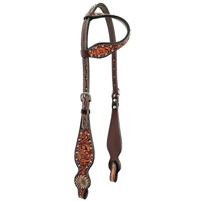 BAR H EQUINE American Leather Horse Saddle Tack One Ear Headstall | Browband Eleanor Collection