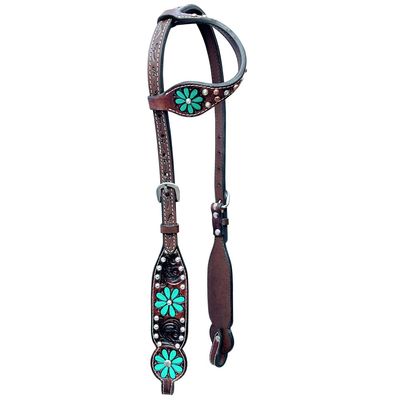 BAR H EQUINE Horse Leather One Ear Headstall | Western Headstalls for Horses American