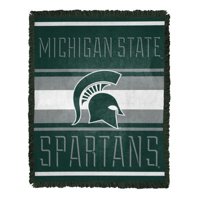Northwest NCAA Michigan State Nose Tackle Woven Jacquard Throw 46" W x 60" L Blanket