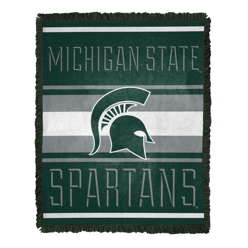Northwest NCAA Michigan State Nose Tackle Woven Jacquard Throw 46" W x 60" L Blanket