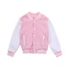 NICNZQI Kids Varsity Jacket Girls Boys Baseball Jacket Bomber Coat School Jackets with Pocket (Pink,4T,4 Years) view 1