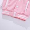 NICNZQI Kids Varsity Jacket Girls Boys Baseball Jacket Bomber Coat School Jackets with Pocket (Pink,4T,4 Years) view 4