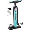 MOHEGIA Bike Floor Pump with Gauge,Air Bicycle Pump Inflator with High Pressure 160 PSI,Fits Schrader and Presta Valve/Blue view 1