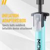 MOHEGIA Bike Floor Pump with Gauge,Air Bicycle Pump Inflator with High Pressure 160 PSI,Fits Schrader and Presta Valve/Blue view 3