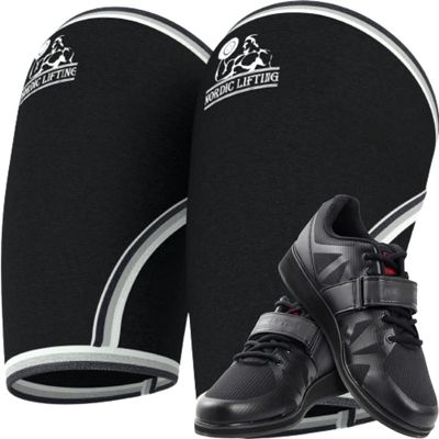 Nordic Lifting Elbow Sleeves XXLarge Bundle with Shoes Megin Size 9.5 - Black