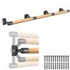 Kipika Wall Mounted Traditional Solid Wood Ballet Barre System, Stretch/Dance Bar for Home Workout Dance Equipment, Durable Metal Support, Height Adjustment, 9 FT Long, 1 1/2" Diameter view 1
