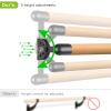 Kipika Wall Mounted Traditional Solid Wood Ballet Barre System, Stretch/Dance Bar for Home Workout Dance Equipment, Durable Metal Support, Height Adjustment, 9 FT Long, 1 1/2" Diameter view 3