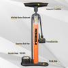 MOHEGIA Bike Floor Pump with Gauge,Air Bicycle Pump Inflator with High Pressure 160 PSI,Fits Schrader and Presta Valve/Orange view 2