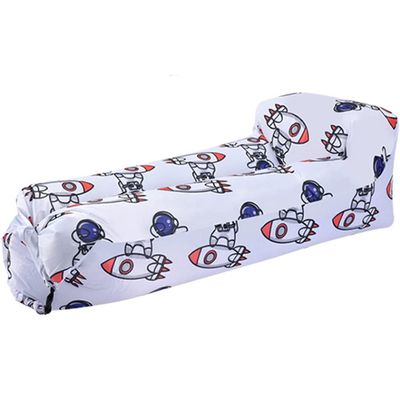 Inflatable Lounger Air Sofa Cute and Funny Cartoon Pattern Inflatable Couch, Music Festival Park Easy to Use Air Hammock, Stable and Easy to Set Up, Bearing 250kg/551.2lb