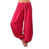 tuduoms Women's Casual Pants Boho Harem Yoga Pilates Plus Size Linen Pleated Baggy Hippie Lounge Pants Loose Palazzo Pants Red view 1