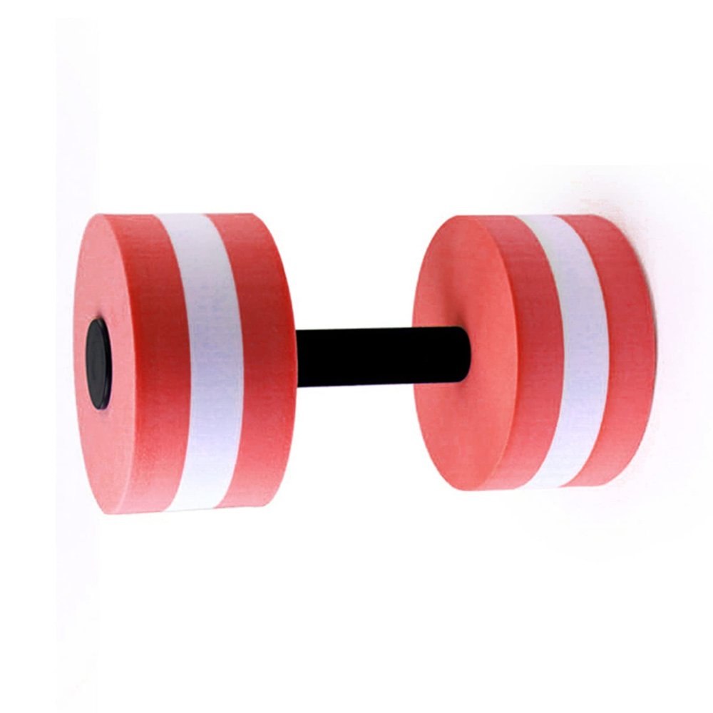 High-Density EVA-Foam Dumbbell, Water Weight, Swim Belt, Soft Padded, Aquatic Exercise Dumbell for Water Aerobics, Aqua Therapy, Pool Fitness, Water Exercise Red