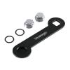 uueeGo Non Corrosive Aluminum Boat Drain Plug Wrench, Patented, Fits 1/2 inch NPT Plug, Easy To Use and Store, Includes 2 Spare Boat Drain Plugs, Black view 1