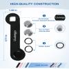 uueeGo Non Corrosive Aluminum Boat Drain Plug Wrench, Patented, Fits 1/2 inch NPT Plug, Easy To Use and Store, Includes 2 Spare Boat Drain Plugs, Black view 2
