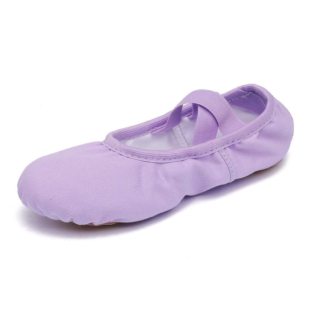 Ballet Shoes for Girls Toddler Lyrical Shoes Split Sole Turners Dance Shoes Purple 13 M US Little Kid