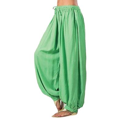 tuduoms Women's Casual Pants Boho Harem Yoga Pilates Plus Size Linen Pleated Baggy Hippie Lounge Pants Loose Palazzo Pants Green