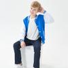 NICNZQI Kids Varsity Jacket Girls Boys Baseball Jacket Bomber Coat School Jackets with Pocket (Blue,6 Years,6 Years) view 2