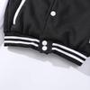 NICNZQI Kids Varsity Jacket Girls Boys Baseball Jacket Bomber Coat School Jackets with Pocket (Black,10 Years,10 Years) view 4