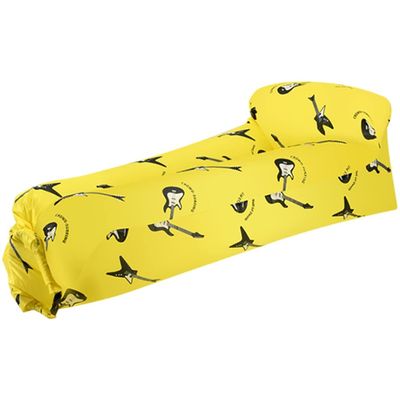 Inflatable Lounger Air Sofa Cute and Funny Cartoon Pattern Inflatable Couch, Music Festival Park Easy to Use Air Hammock, Stable and Easy to Set Up, Bearing 250kg/551.2lb