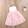 Toddler Kids Girls Strap Mesh Tulle Ball Gown Dress Princess Set Clothes Three Year Old Clothes (Pink, 3-4 Years) view 4