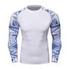 Hansber Man's 3D Printed Long Sleeve UPF 50+ Swim Rash Guard Shirts Quick Dry Athletic Tank Top Type A Large view 2