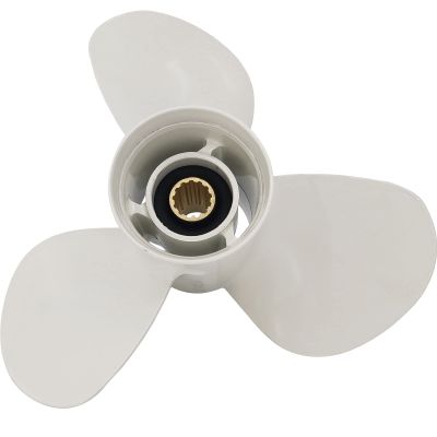 DLNIG 11 3/8x12-G Boat Moto Aluminum Propeller - for Yamaha Outboard Engines 25HP 30HP 40HP 45HP 50HP 55HP 60HP Replace 69W-45952-00-00 6H5-45952-00-00,13 Spline Tooth - Aluminum Outboard