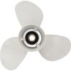 DLNIG 11 3/8x12-G Boat Moto Aluminum Propeller - for Yamaha Outboard Engines 25HP 30HP 40HP 45HP 50HP 55HP 60HP Replace 69W-45952-00-00 6H5-45952-00-00,13 Spline Tooth - Aluminum Outboard view 2