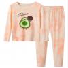 Beezizac Orange-Pink Avocado Pajamas for Girls Long Sleeves Size 16 view 1
