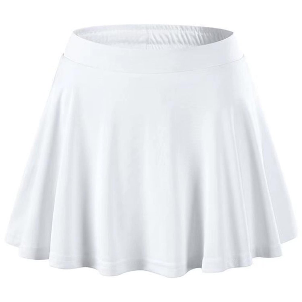 Hansber Kids Girls Tennis Skirt Golf Running Skorts with Shorts Pleated Sports Athletic Workout Performance Skirts White 12-13