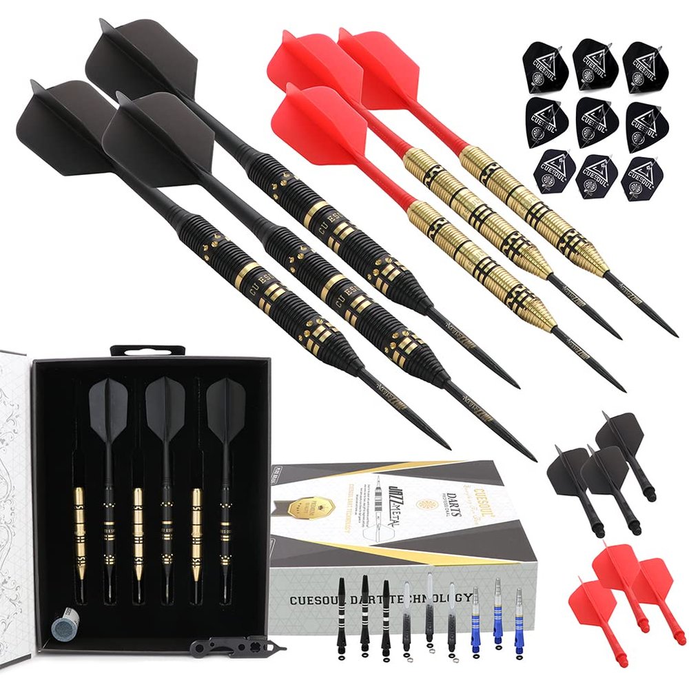 CUESOUL Jazz Plus Steel Tip Darts 26g with AK5 Dart Flight Slim Shape
