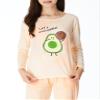 Beezizac Orange-Pink Avocado Pajamas for Girls Long Sleeves Size 12 view 4