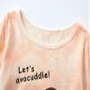 Beezizac Orange-Pink Avocado Pajamas for Girls Long Sleeves Size 5T view 3