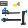teraysun Bike Repair Stand (Max 66lbs)- Wall Bench Mount Workbench Rack Height-Adjustable 48~69cm, 360 Rotatable Clamp Fits 16''-29'' BikesBLACK view 3
